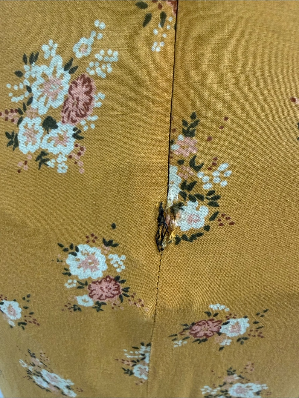 Floral Mustard and Black Sleeveless Maxi Dress - Picture 9 of 10